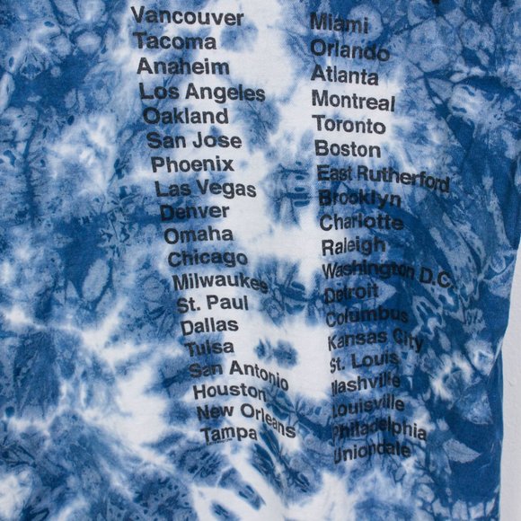 Miley Cyrus Shirt Womens Blue White Small 2014 Bangerz Tour Tie-Dyed Tee - Picture 5 of 6
